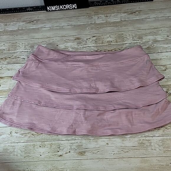 Head Mauve Shadows Tiered Ruffled Golf Tennis Lounging Skort Size XL - Picture 3 of 8